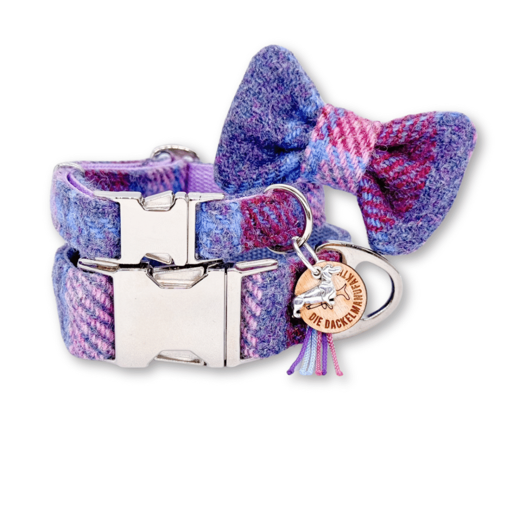 HARRIS TWEED® Halsband mit Fliege Purple Rain – Bild 2
