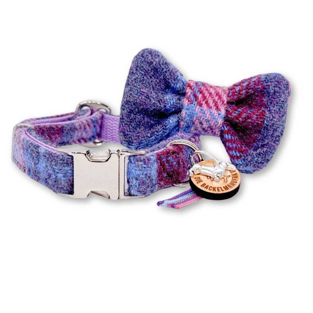 HARRIS TWEED® Halsband mit Fliege Purple Rain – Bild 3