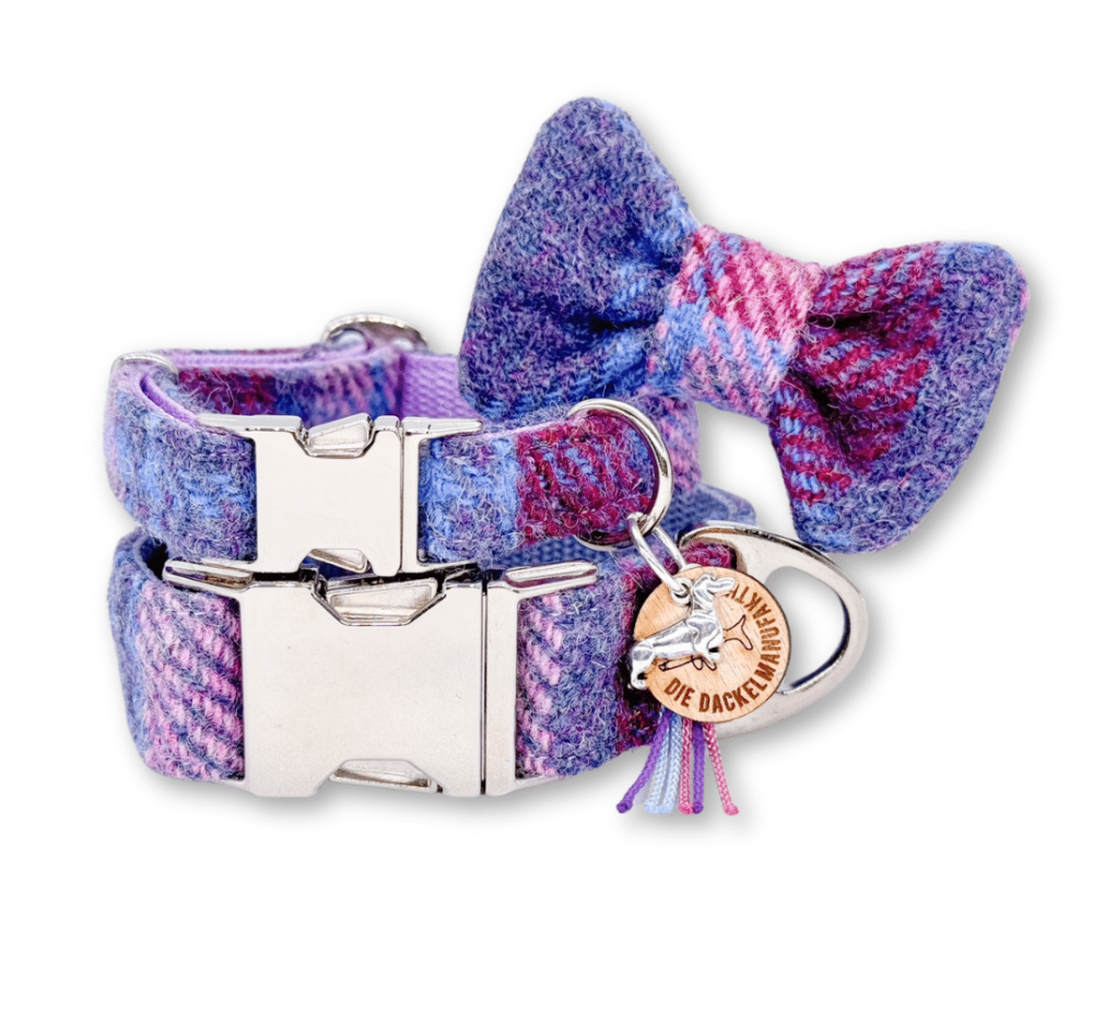 HARRIS TWEED® Halsband mit Fliege Purple Rain