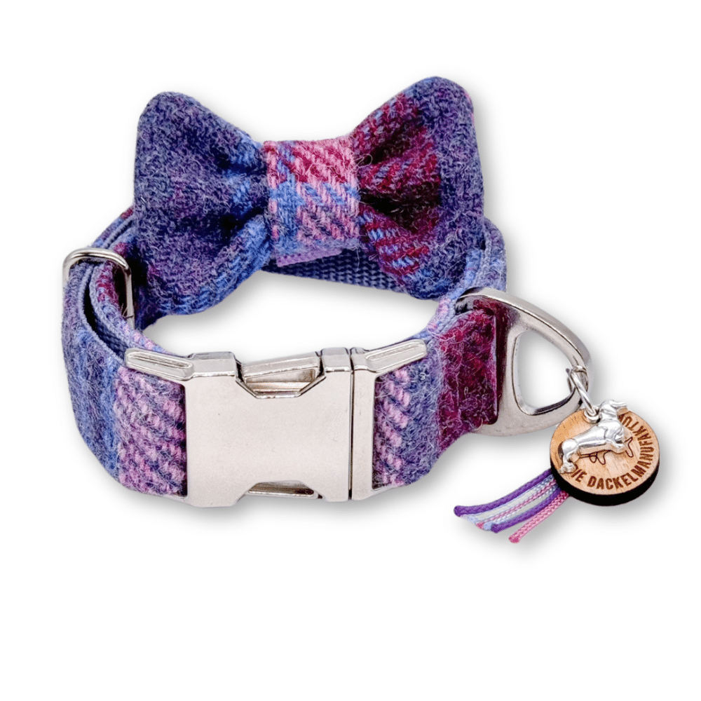 HARRIS TWEED® Halsband mit Fliege Purple Rain – Bild 4