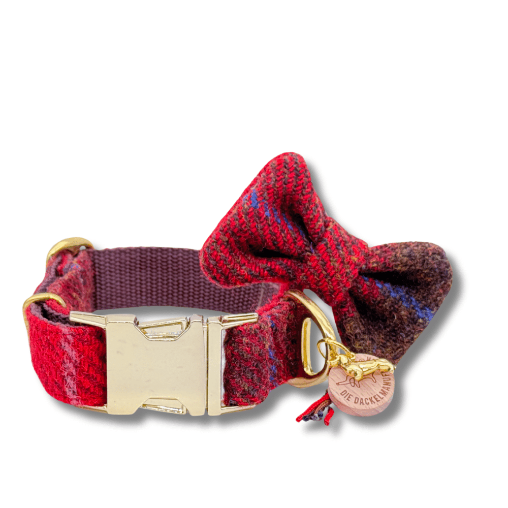 HARRIS TWEED® Halsband mit Fliege Holly Jolly – Bild 2